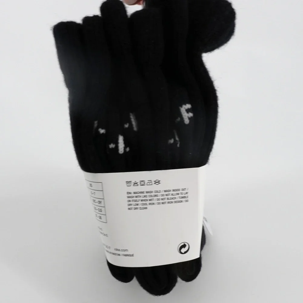 Nike Kids Two 6 Packs Dri-FIT Everyday Cushioned Crew Socks Black XS NEW